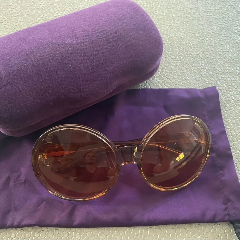 Gucci Sunglasses GG 0954 S 005  Beige Frames, Orange Lenses. 2022 collec… - Picture 5 of 7